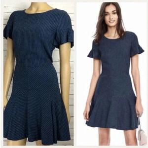 Banana Republic Navy Striped Dress